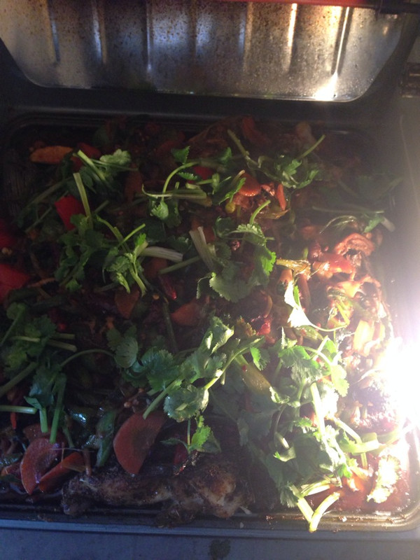 姜花椒辣椒香菜油蔓菜青面粉老拉面豆瓣酱干干妈辣椒椒盐粉洋葱里加蘑菇挤有什么图片