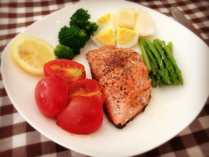 香煎阿拉斯加红鲑鱼~~sockeye salmon