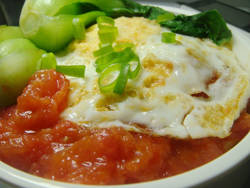 图解 西红柿 一个人 早餐/一个人的早餐~西红柿煎蛋面