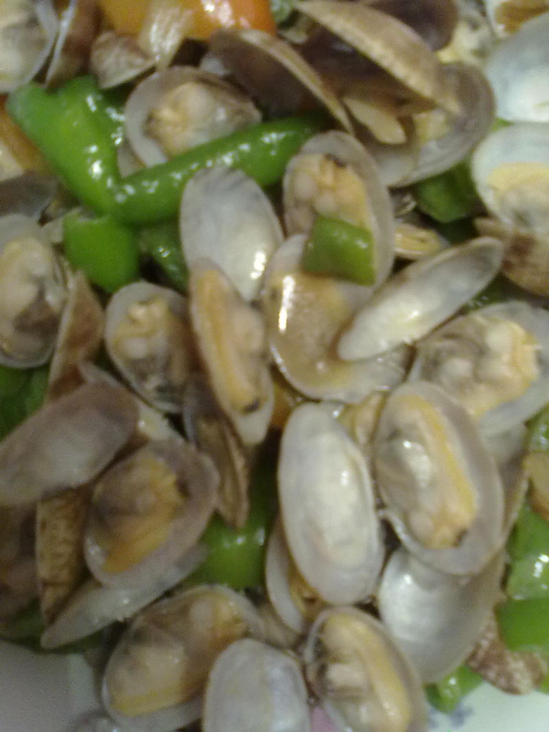 葱姜辣炒蛤蜊 辣炒嘎啦(蛤蜊).