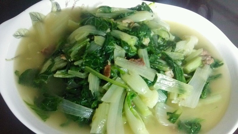 凉拌小白菜的豌豆清炒黄做法的做法图片