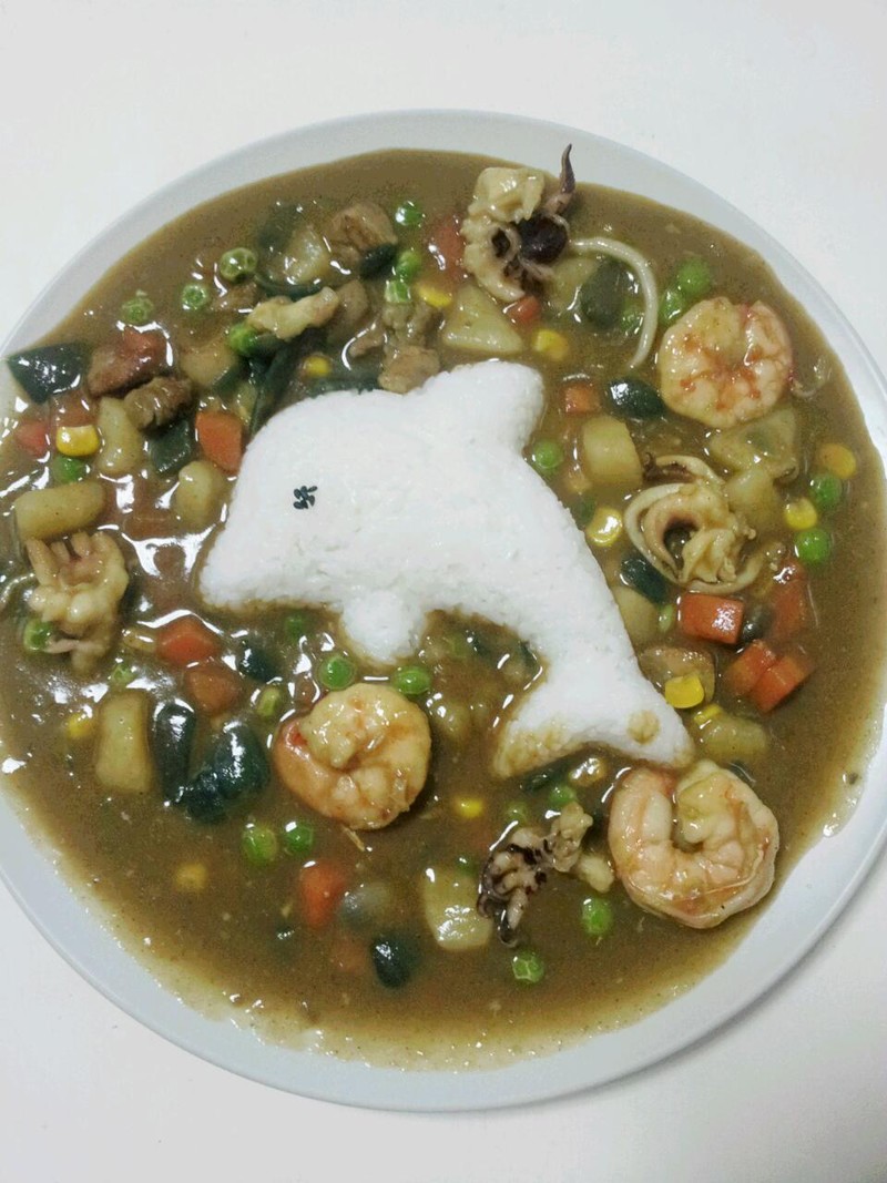 海鲜咖喱饭做法(3)