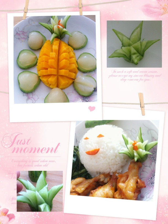 装饰盘头"黄瓜花"