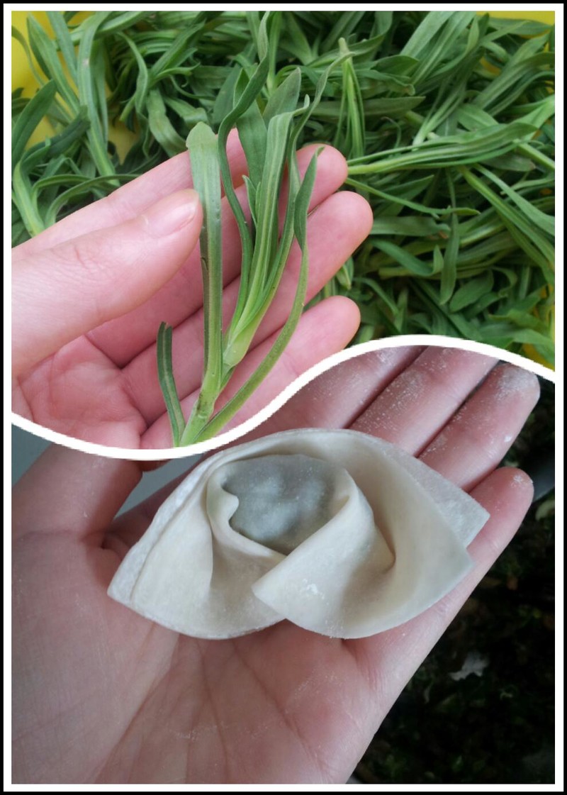 5. 将切碎的面条菜放入刚刚调好的肉馅里,搅拌均匀,到这里,小馄饨的馅已经全部完成!(若觉得放了菜之后刚刚肉馅里加的盐不够,此时可适量补加一些,具体分量自己把握,很讨厌那些说几克几克的,老娘又没有电子秤怎么知道几克是多少!所以说,会做饭真的是种天分,因为你懂我的适量!)