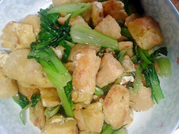小青菜黄金炒馍