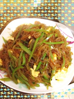 尖椒鸡蛋炒粉丝
