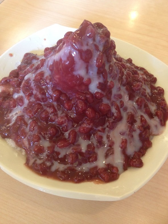 红豆牛奶冰