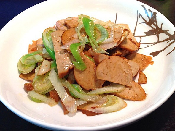 大葱炒豆腐干