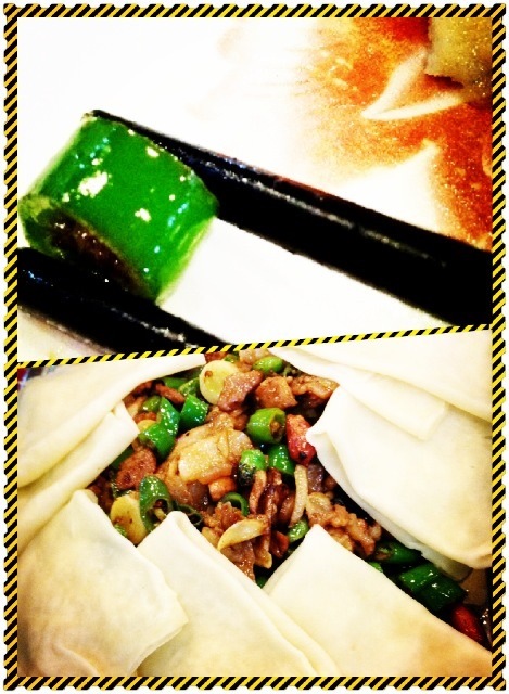 辣椒炒肉卷饼