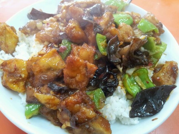 红烧茄子盖饭