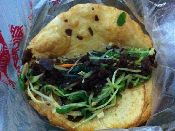 油饼夹菜