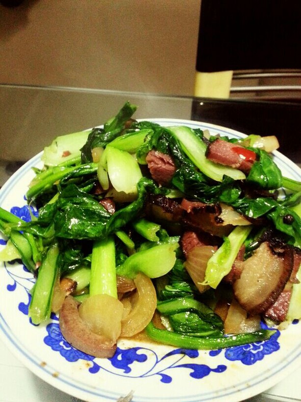 腊肉炒青菜