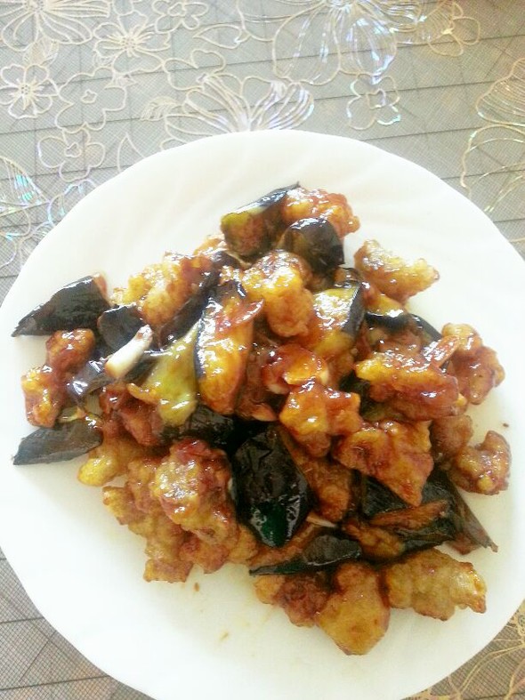 烧茄子溜肉段