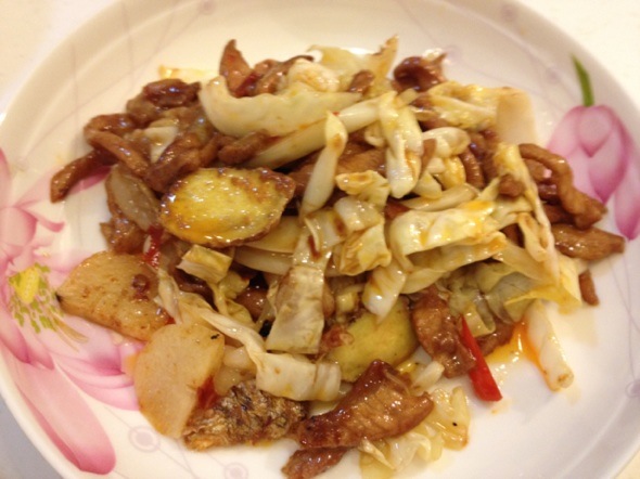 泡菜炒肉丝