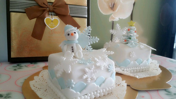翻糖雪人蛋糕