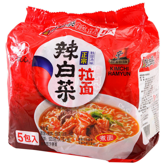 农心 辣白菜拉面600g 韩国品牌方便面